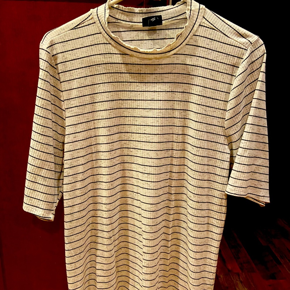 Ribbed Striped Plus Sized Top